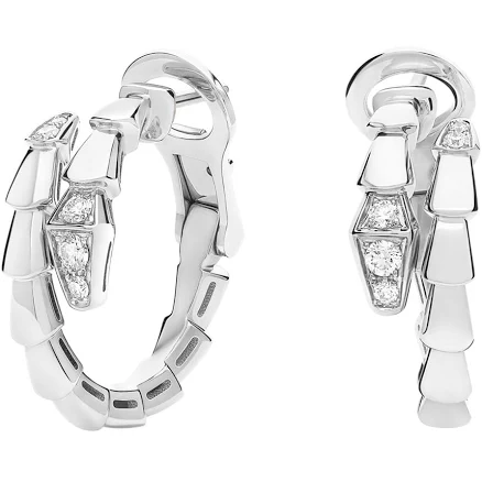 Bvlgari Serpenti Viper 18ct Diamond Hoop Earrings