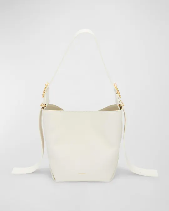 Small Folded Leather Tote Bag