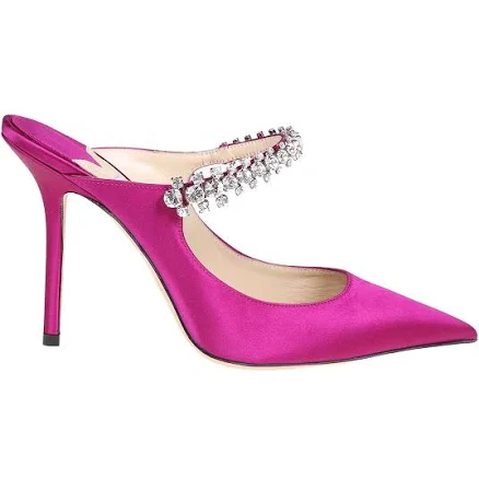 Jimmy Choo bing 100 mule in boysenberry satin