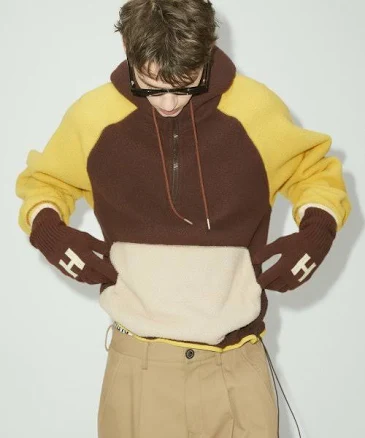 Color Block Fleece Hoodie