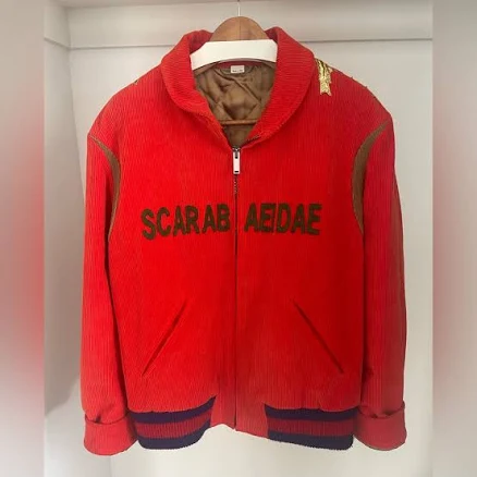 Gucci Jackets & Coats | Gucci Scarabaeidae Corduroy Bomber Jacket | Color: Red | Size: L | Dcrosswh's Closet