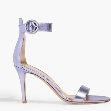 Gianvito Rossi Portofino 85 metallic leather sandals - Women - Lavender Heels - EU 35