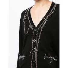 Chain Embellished Cardigan