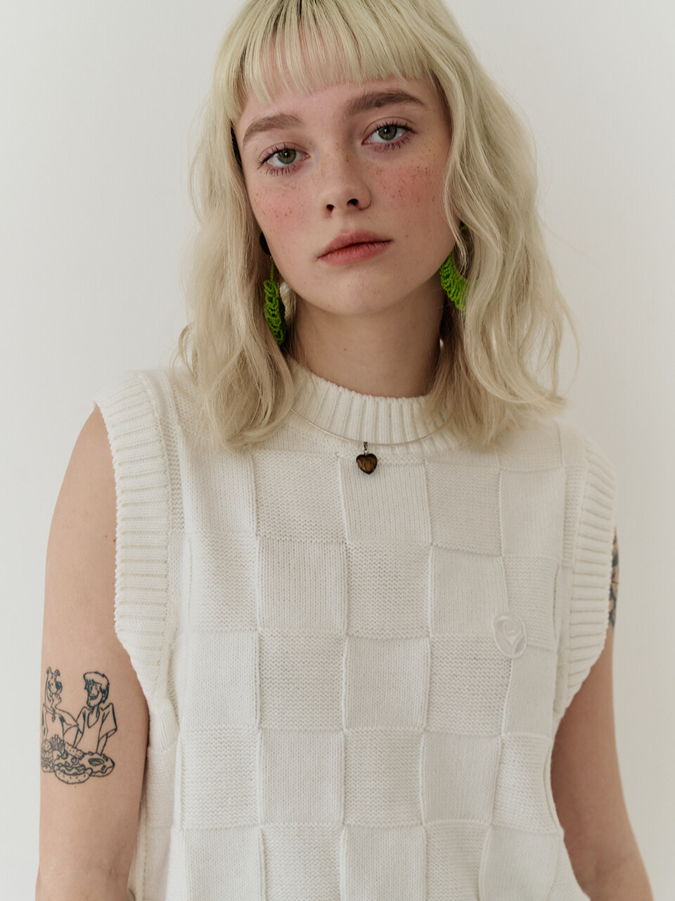 Rose Jacquard Knit Vest_IV