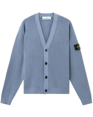 Logo-patch V-neck Cardigan
