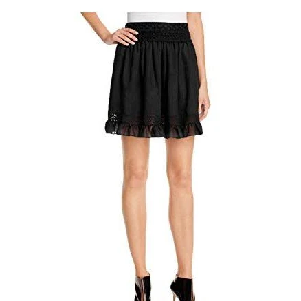 Alexander Mcqueen Skirts | Mcq Alexander Mcqueen Ruffled Lace-Trim Skirt | Color: Black | Size: 34 | Buyoutlet's Closet