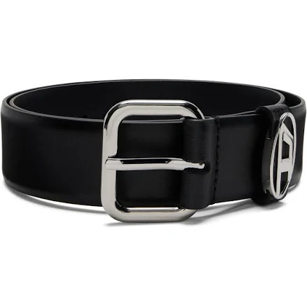 Diesel Women's Oval-d Logo Leather Belt