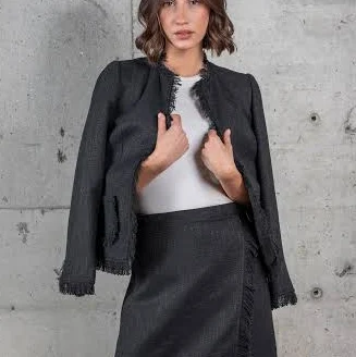Tweed Jacket with Pockets
