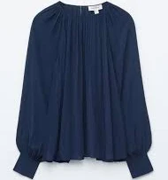 Balloon-Sleeve Blouse - Dark Blue - & Other Stories US