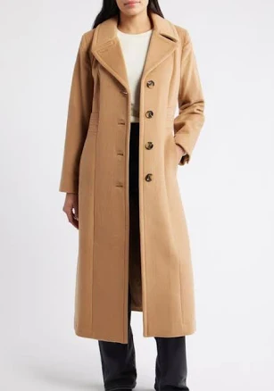 London Fog Women's Wool Blend Longline Coat