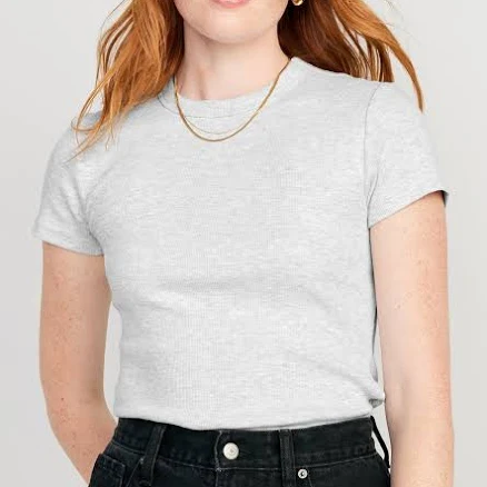 Old Navy Women's Snug Crop T-Shirt - Blue - Plus Size 2X