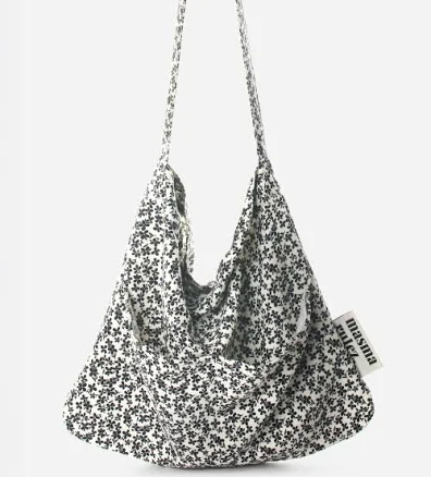 MASMARULEZ - Rabbit eco bag_Black flower