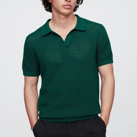 Gap Factory Men's Crochet Polo Shirt Shirt