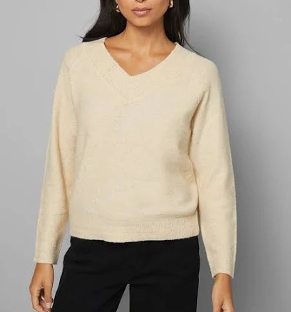 Wallis Women's Sparkle Sequin V Neck Jumper