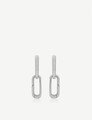 MONICA VINADER - Alta Capture Charm sterling silver and diamond link earrings