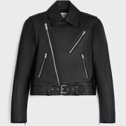 CELINE Women's Calfskin Leather Biker Jacket