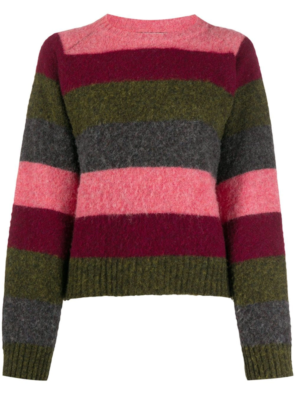 Bold-stripe Sweater In Pink