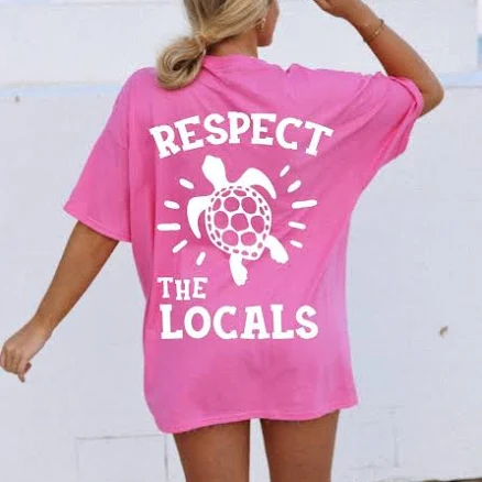Coconut Girl Oversized Save The Turtles Tee