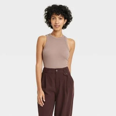 A New Day Women's Slim Fit Ribbed Tank Top