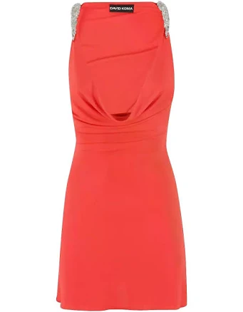 David Koma Cowl-neck Mini Dress