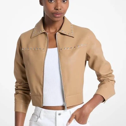 Michael Kors Studded Cropped Jacket