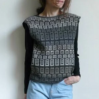 Knit Jacquard Wool Vest