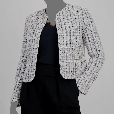 Bar Iii Women's Cropped Tweed Jacket