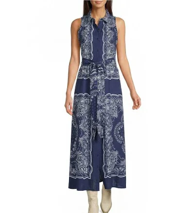 Reba Orion Bandana Print A-Line Maxi Dress