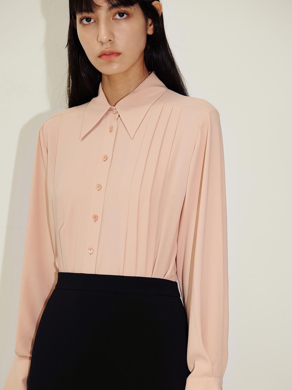 [Drama Signature] Pleated Silky Blouse_2color