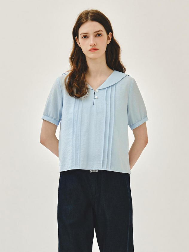 W Sailor Collar Knit