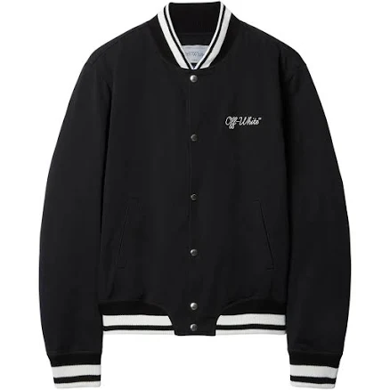 Off-White Men's Script Souvenir Varsity Jacket