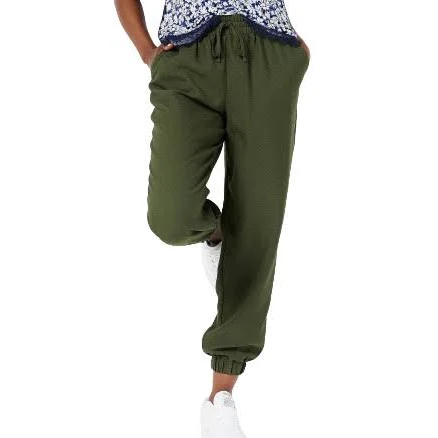 J Jason Wu Crepe Satin Jogger Pants In Olive Green Choose Size