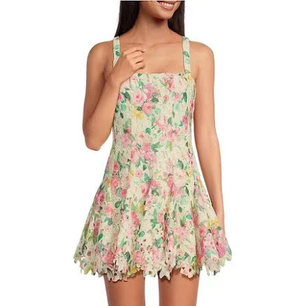 Gianni Bini Alice Floral Eyelet A-Line Dress