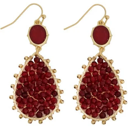 Panacea Women's Crystal Beaded Teardrop Earrings