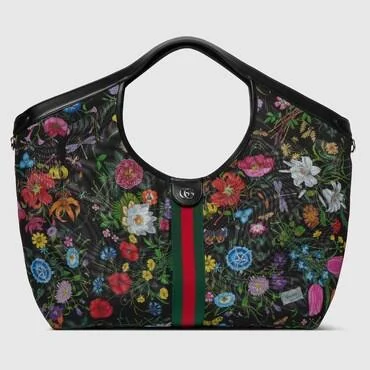 Gucci Giglio Flora Fabric Tote Bag