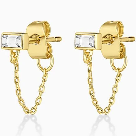 Gorjana Women's Desi Chain Huggie Earrings