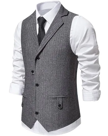 Men's Single Breasted Three-Button Vest