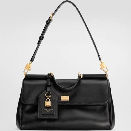 My Sicily Handbag In Plongé Calfskin Black