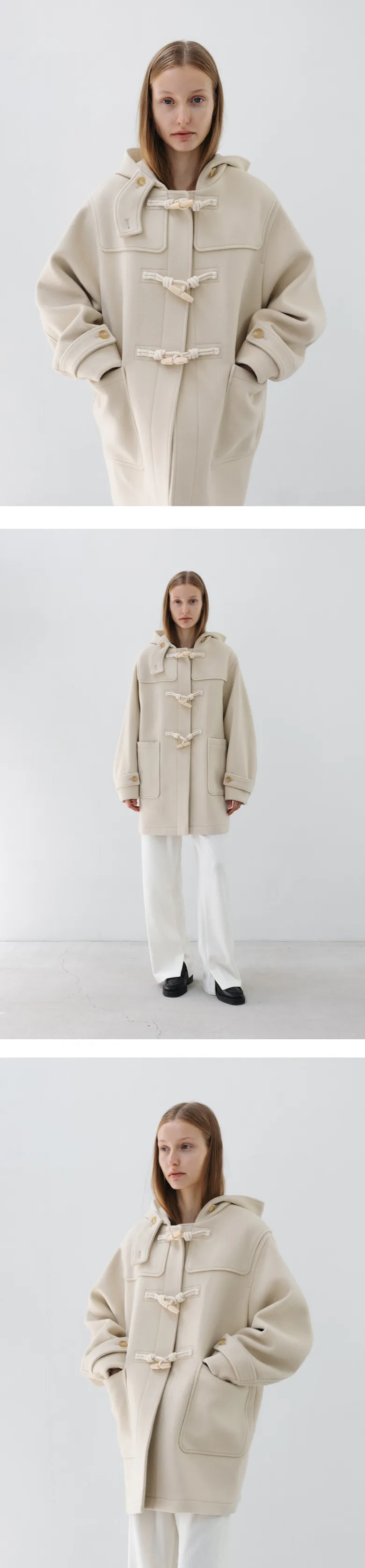 23WI HALF DUFFLE COAT LIGHT BEIGE