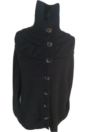 Club Monaco Black Wool Cape