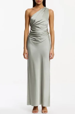 Significant Other Women's Angela Satin One Shoulder Maxi Dress