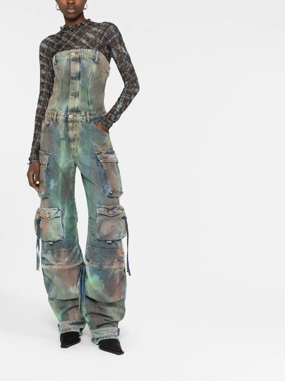 Camouflage Denim Jumpsuit
