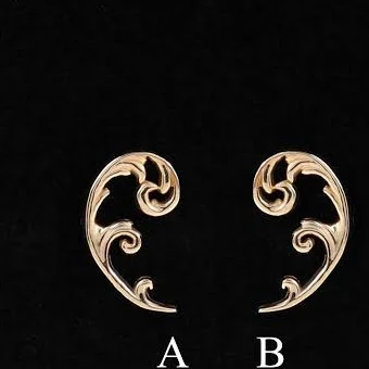 14K Solid Gold Vine Ear Climber