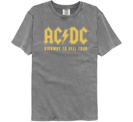 ACDC Men's Highway To Hell Tour 1979 Comfort Color T-Shirt