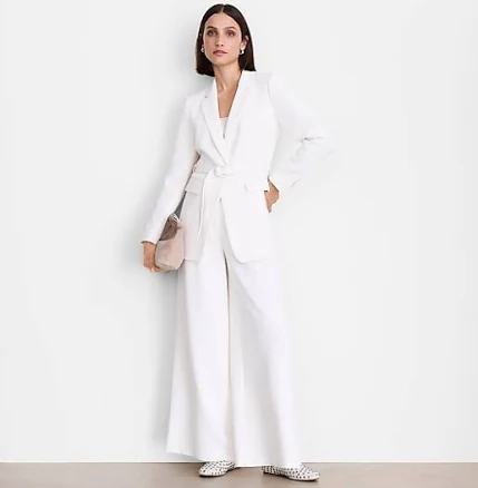 Loft Women's Versa Crepe Drape Belted Blazer