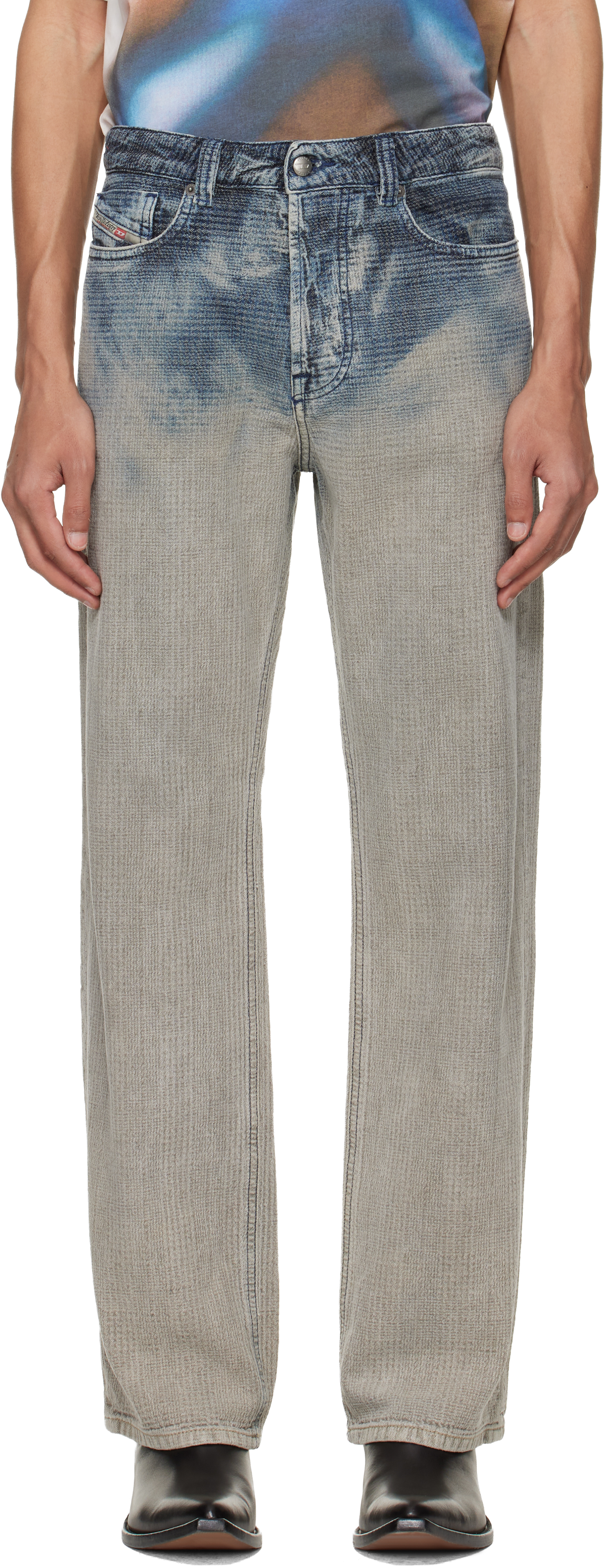 Blue Relaxed Regular Waist 1980 D-Eeper Jeans