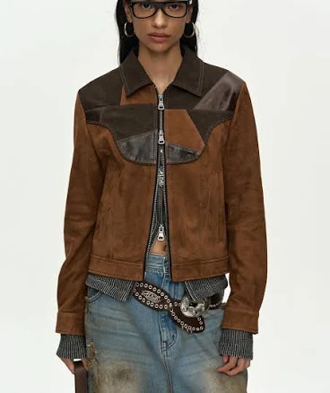 Andersson Bell Harvey Leather Patchwork Jacke BROWN / XS