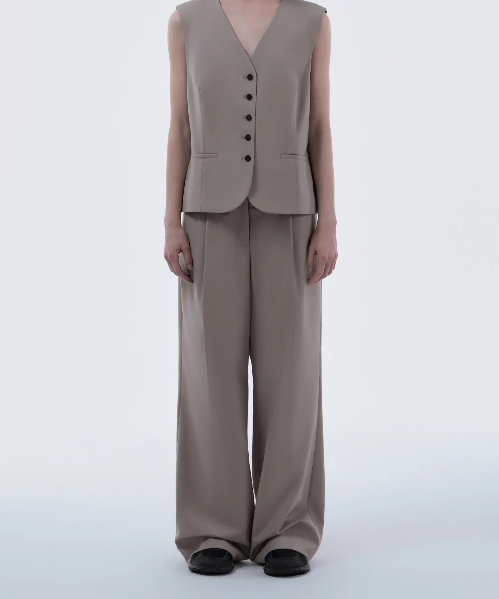 Lydia suit wide pants - Beige