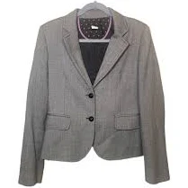 J Crew Gray Wool Herringbone Blazer
