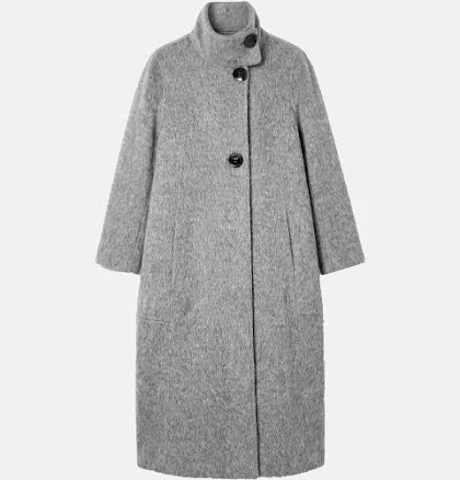Selvane Camel Hair Stand-Up Collar Coat